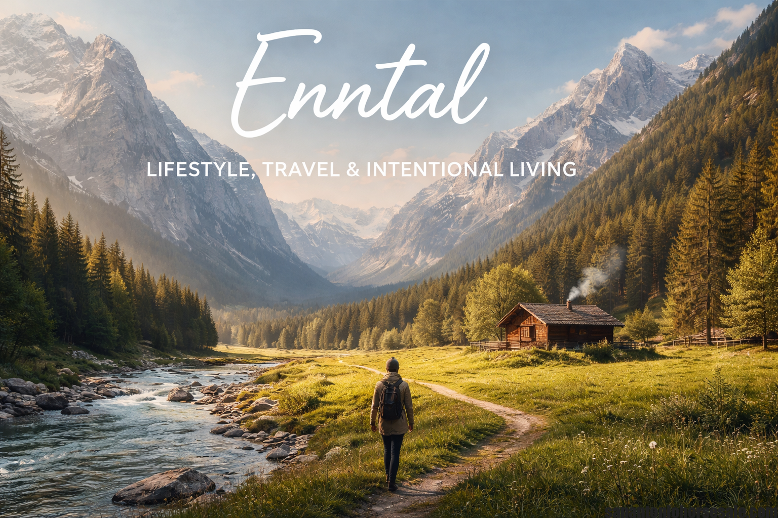 Scenic Enntal Alpine valley representing peaceful lifestyle and intentional living